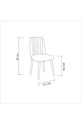 Chaise - Gris - 89 x 47 x 49 cm