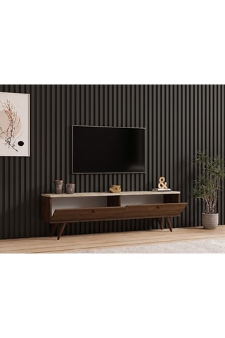 Meuble TV 2 portes - 140 x 40 x 25 cm
