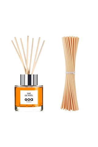 Ambientador de varillas Goatier - Té de Navidad - 200 ml  y 7 varillas de ratán - 20 cm