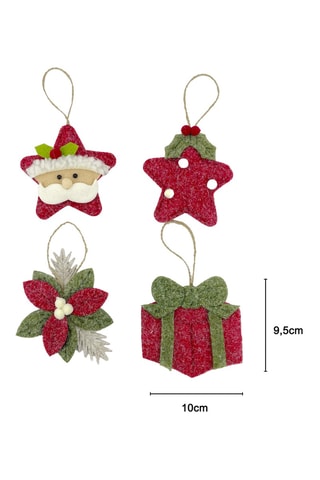 12 adornos de Navidad - 9,5 x 10 cm