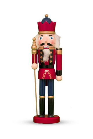 Cascanueces de madera - 36 cm - Rojo