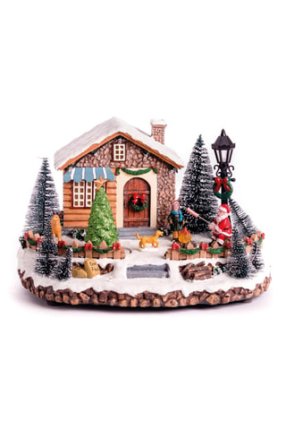 Adorno de Navidad LED - 26 x 21 x 17 cm - Marrón