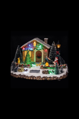 Adorno de Navidad LED - 26 x 21 x 17 cm - Marrón