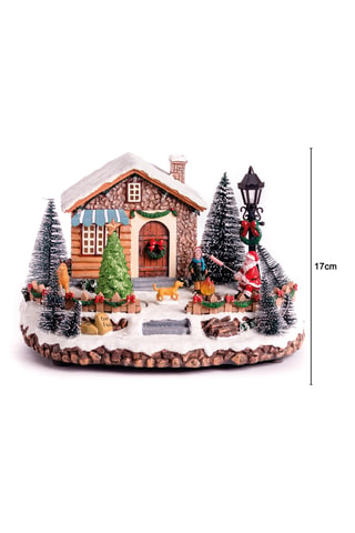 Adorno de Navidad LED - 26 x 21 x 17 cm - Marrón