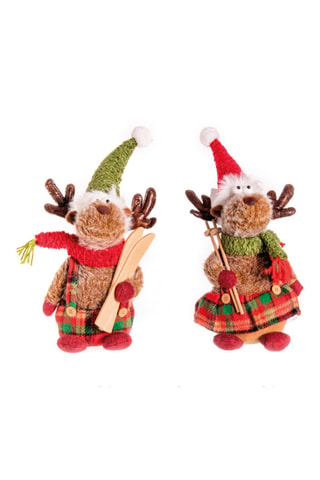 2 figuras de Navidad - 40 cm - Marrón