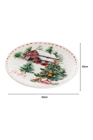 8 platos llanos de Navidad - 20 cm