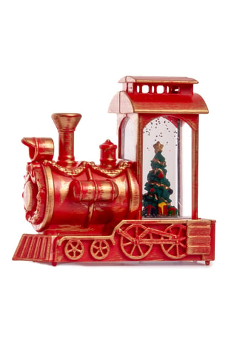 Tren decorativo LED - Rojo - 12 x 6,4 x 12 cm