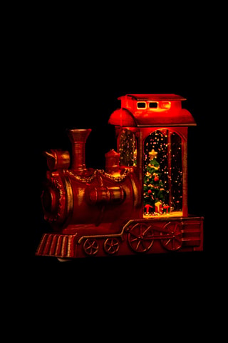 Tren decorativo LED - Rojo - 12 x 6,4 x 12 cm