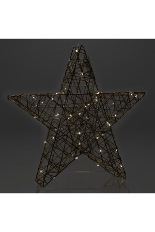 Estrella con LED - 50 x 8 cm - Dorado