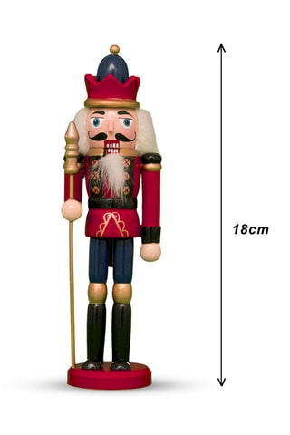 Cascanueces de madera - 18 cm - Rojo