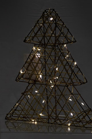 Árbol de Navidad con luces LED - Dorado