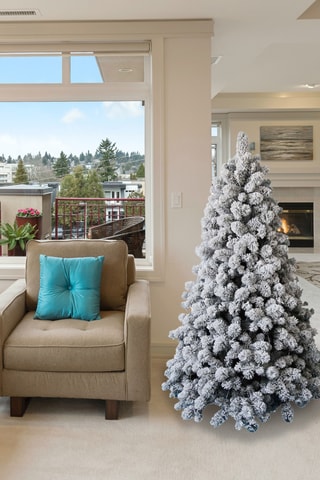Árbol de Navidad artificial - 140 cm - Blanco