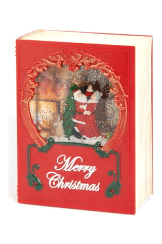 Libro decorativo LED - Rojo - 16 x 6,6 x 20,6 cm