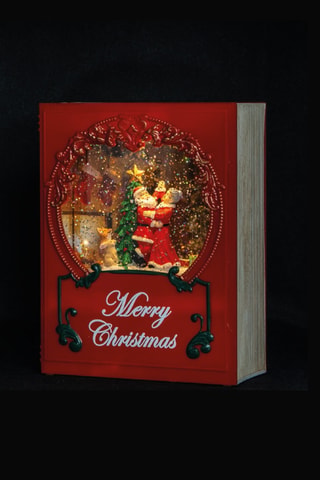 Libro decorativo LED - Rojo - 16 x 6,6 x 20,6 cm