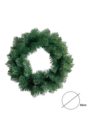 Corona de Navidad - 60 cm - Verde