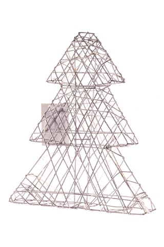 Árbol de Navidad con luces LED - Plateado