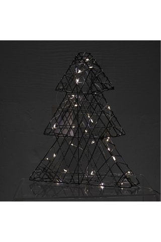 Árbol de Navidad con luces LED - Plateado