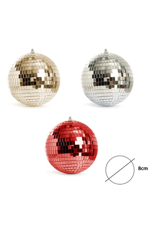 3 bolas - Dorado, plateado y rojo