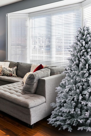 Árbol de Navidad artificial - 210 cm - Blanco