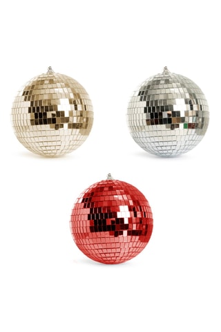 3 bolas - Dorado, plateado y rojo