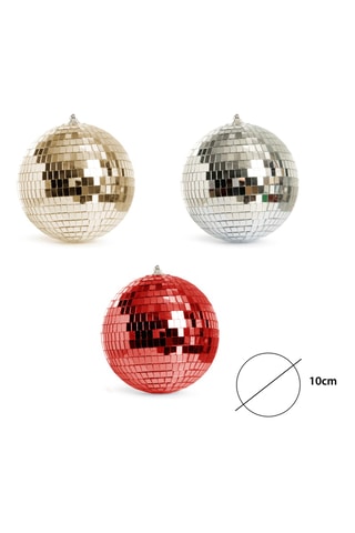 3 bolas - Dorado, plateado y rojo