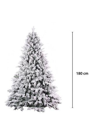 Árbol de Navidad artificial - 180 cm - Verde y blanco