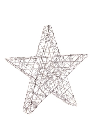 Estrella con LED - 30 x 5 cm - Plateado