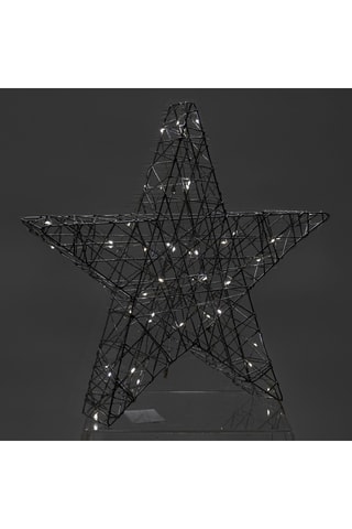 Estrella con LED - 30 x 5 cm - Plateado