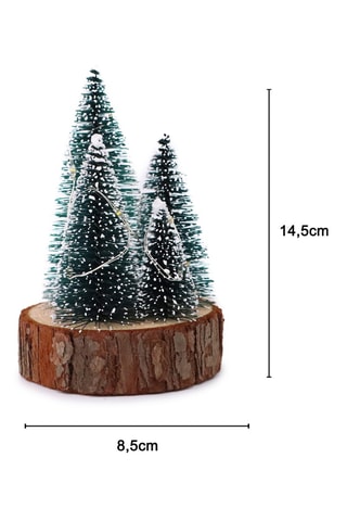 Adorno de Navidad LED - 14,5 cm - Verde oscuro