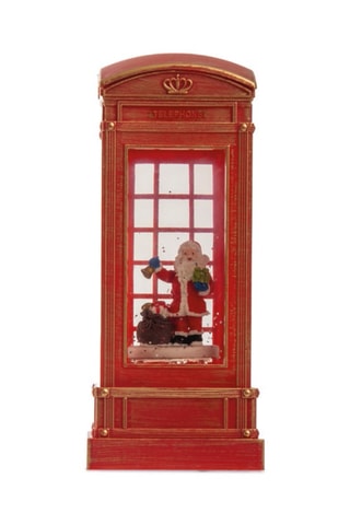 Cabina telefónica decorativa LED - Rojo - 8,8 x 8,8 x 21 cm