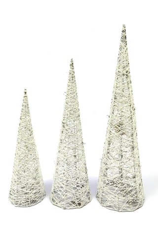 3 árboles con luz - 40/50/60 cm - Crudo