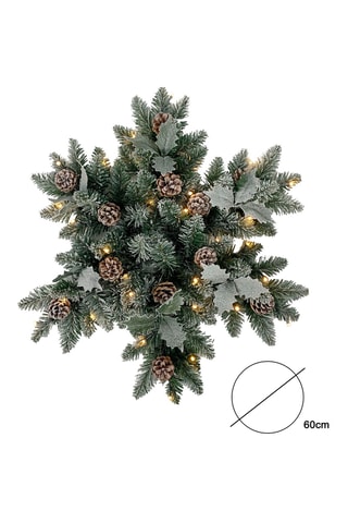 Corona de Navidad LED - 60 cm - Verde oscuro