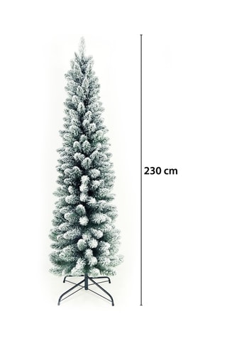 Árbol de Navidad artificial - 230 cm - Verde y blanco