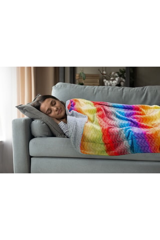 Manta dip-dye - 130 x 160 cm - Multicolor