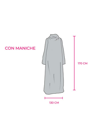 Poncho manta polar - Blanco