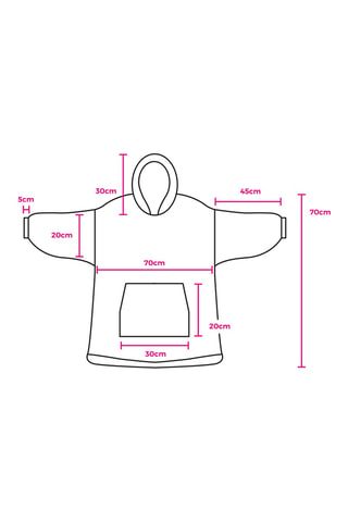 Poncho manta polar con capucha - Azul
