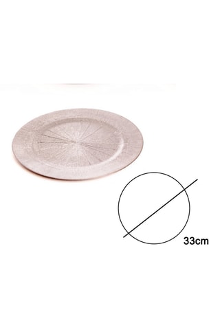 12 bajoplatos - 33 cm - Plateado
