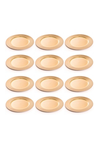 12 bajoplatos - 33 cm - Dorado