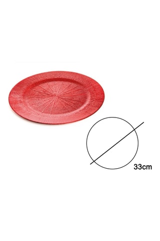 12 bajoplatos - 33 cm - Rojo