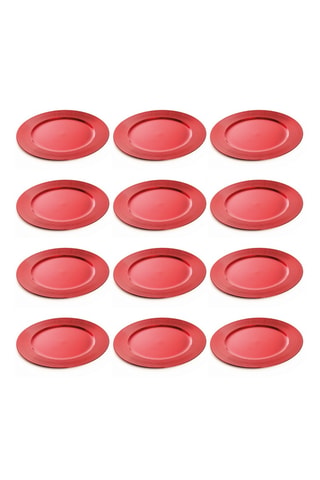 12 bajoplatos - 33 cm - Rojo