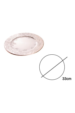 12 bajoplatos - 33 cm - Plateado