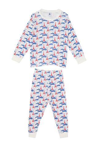 Pijama - Blanco y azul
