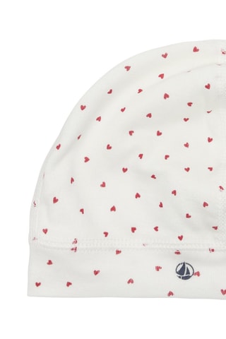 Gorro de recién nacido - Blanco y rojo
