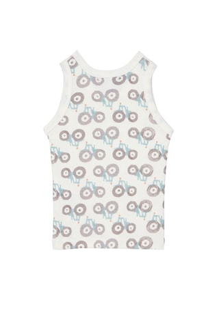 Camiseta de tirantes - Blanco y gris