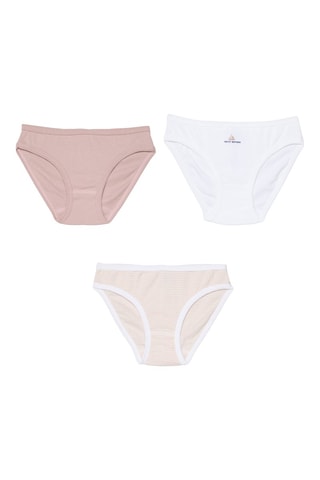 3 bragas - Beige y blanco