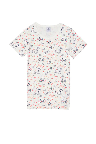Camiseta - Blanco y azul