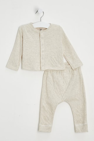 Cárdigan y pantalón - Beige