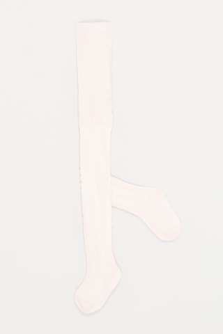 2 pares de leotardos de lana Crudo y rosa