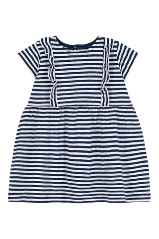 Vestido - Azul y blanco