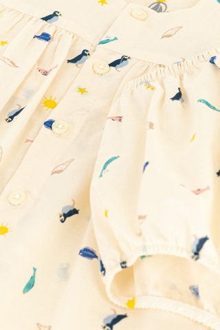 Vestido y cubrepañal - Blanco